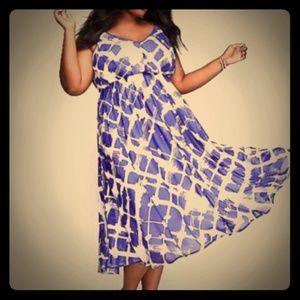 Lane Bryant Blue and White Dress Size 26